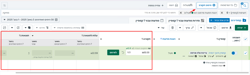 מיטוב תקציב בקמפיינים בפייסבוק